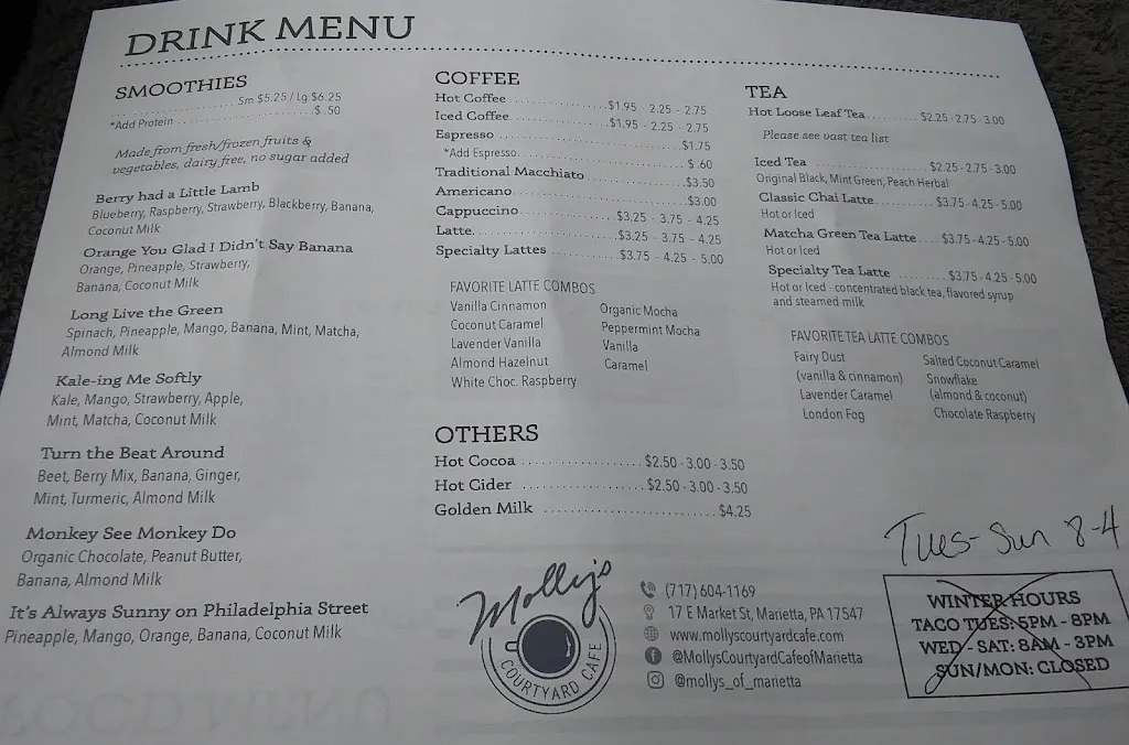Menu_Molly's Courtyard Cafe of Marietta_Marietta, PA_image_old_3
