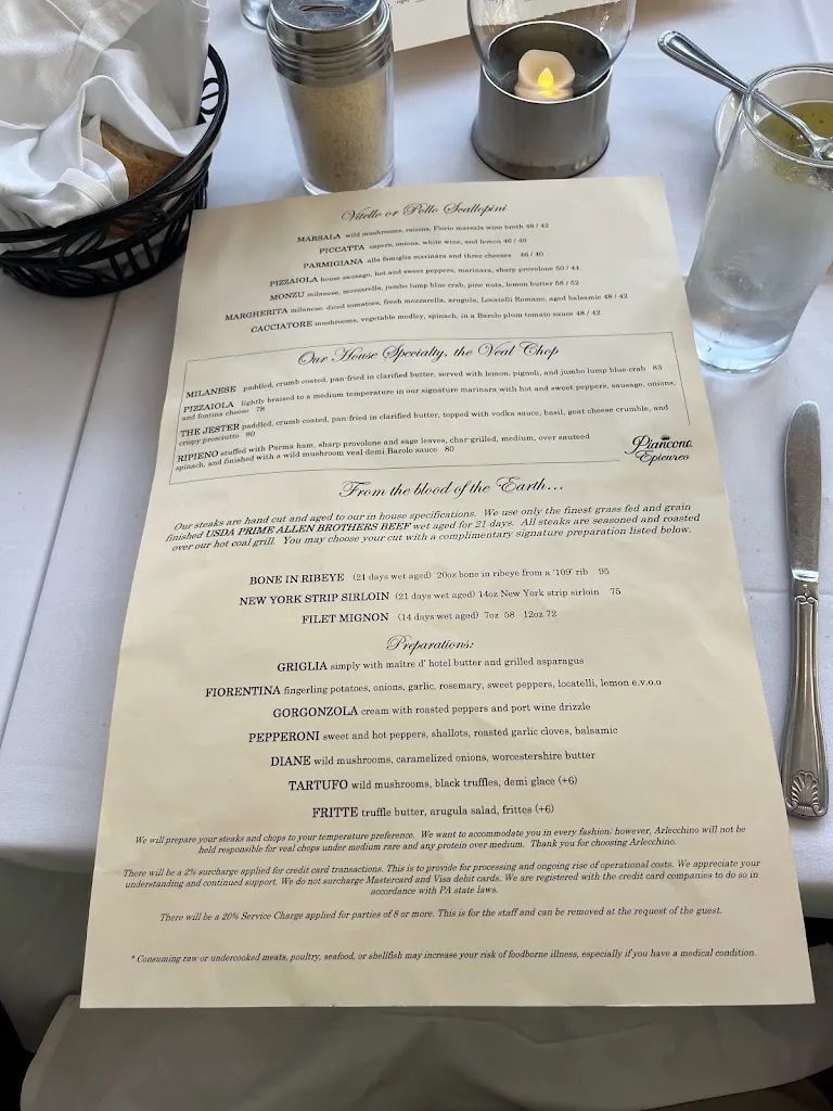 Menu_Arlecchino Ristorante_McMurray, PA_image_old_2