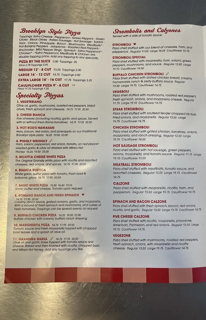 Menu_Grande Italian Restaurant_McMurray, PA_image_old_2