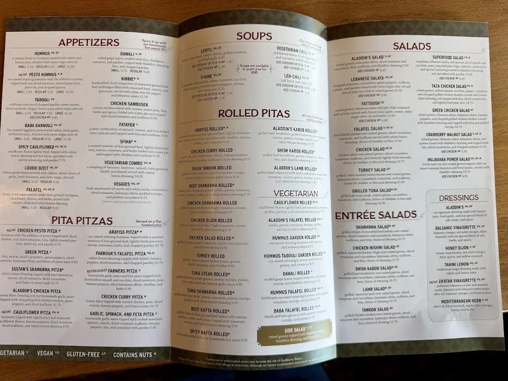 Menu_Aladdin's McMurray_McMurray, PA_image_old_1