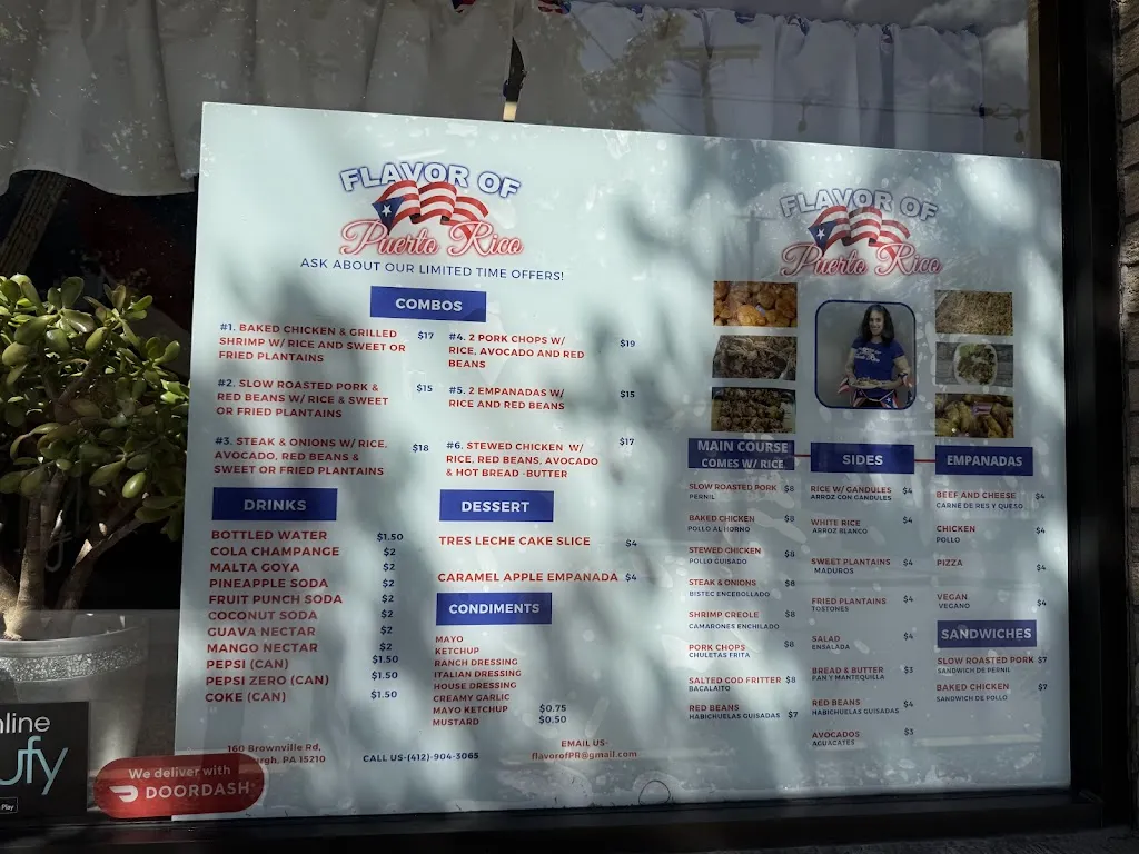 Menu_Flavor of Puerto Rico_Pittsburgh, PA_image_old_1