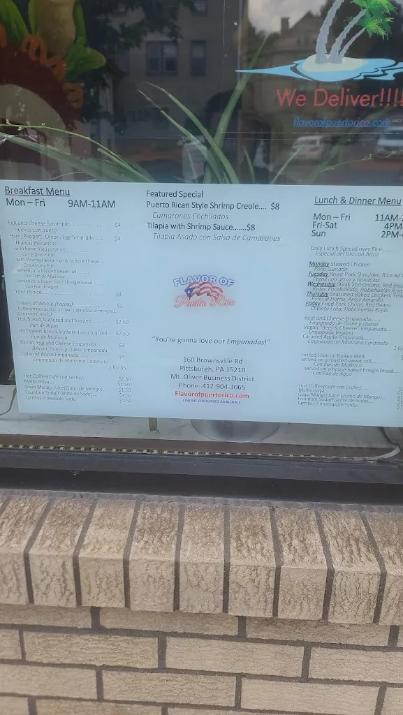 Menu_Flavor of Puerto Rico_Pittsburgh, PA_image_old_3