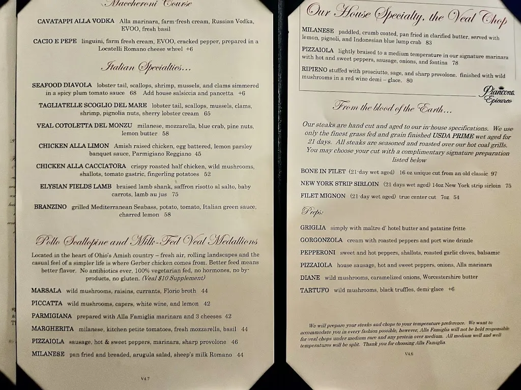 Menu_Alla Famiglia_Pittsburgh, PA_image_old_1
