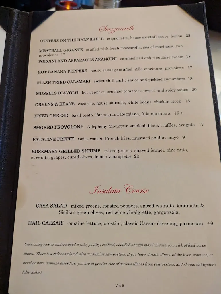 Menu_Alla Famiglia_Pittsburgh, PA_image_old_2