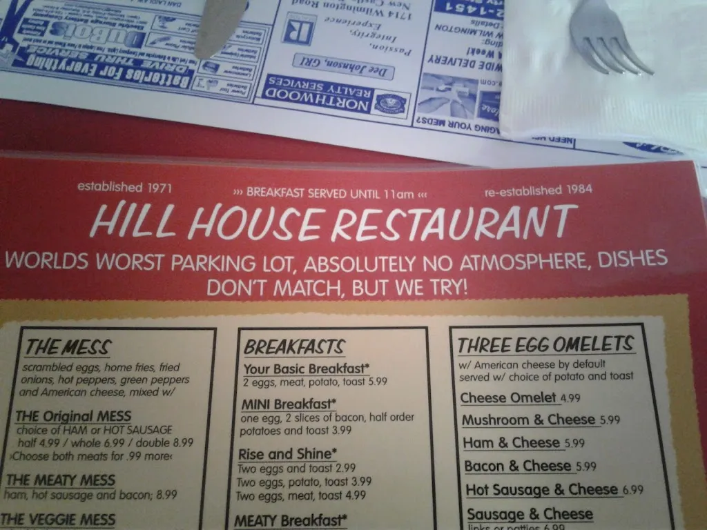 Menu_Hill House Restaurant_New Castle, PA_image_old_2