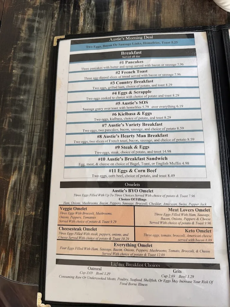 Menu_Austies_Hanover, PA_image_old_3