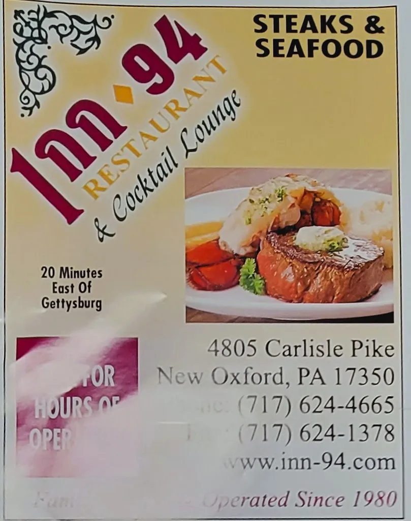 Menu_Inn 94_New Oxford, PA_image_old_2