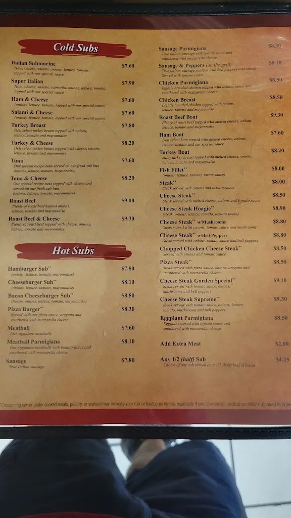 Menu_Pizza Garden Italian Restaurant_New Oxford, PA_image_old_2