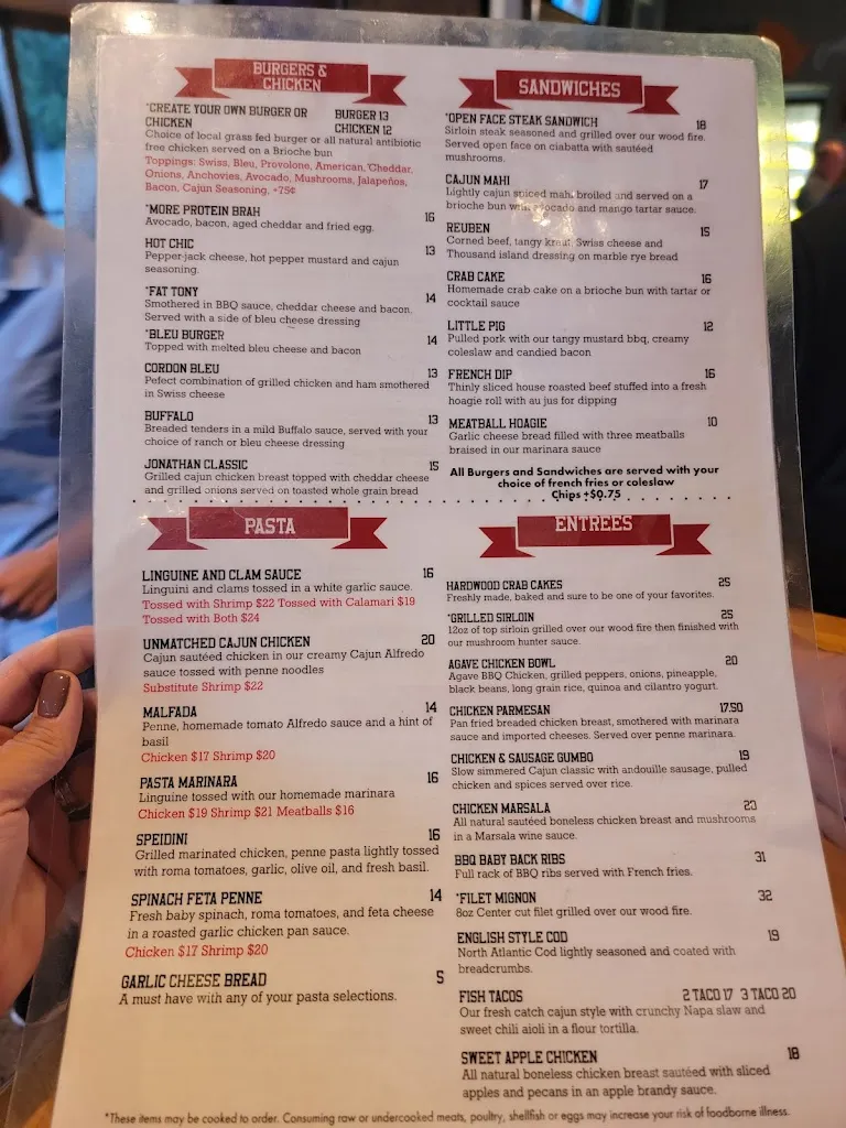 Menu_Hardwood Cafe_Butler, PA_image_old_1