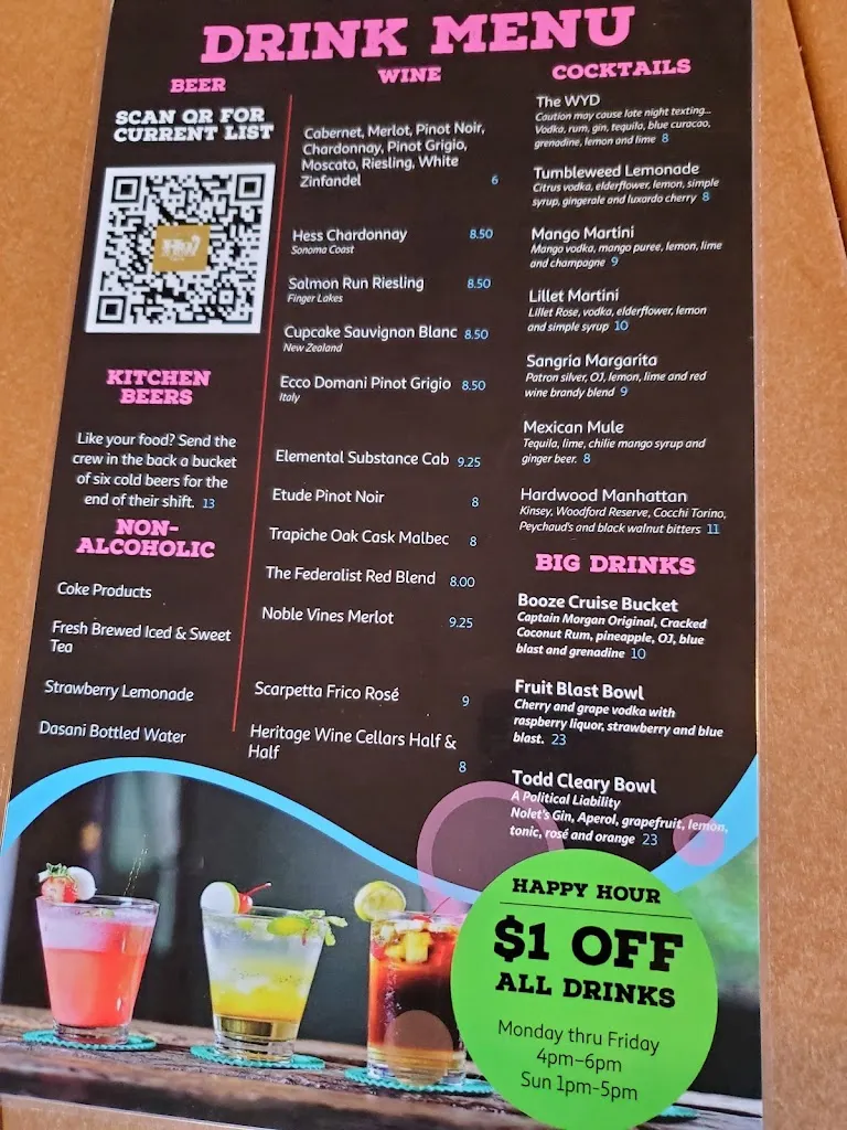 Menu_Hardwood Cafe_Butler, PA_image_old_2
