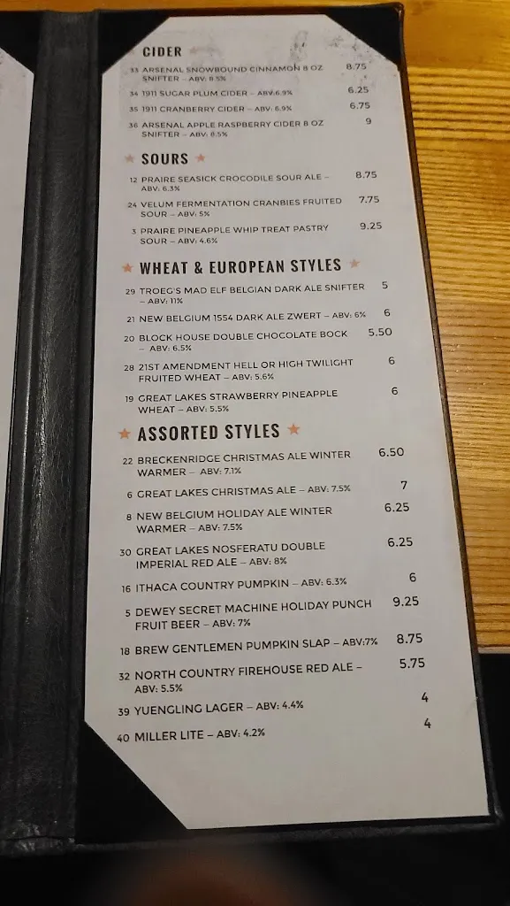 Menu_Breakneck Tavern_Mars, PA_image_old_1