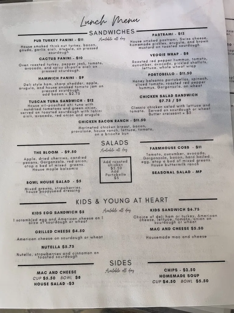 Menu_The Bloom Cafe at Quality Gardens, LLC_Valencia, PA_image_old_3