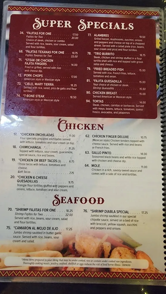 Menu_Mexican Flavors_Belle Vernon, PA_image_old_1