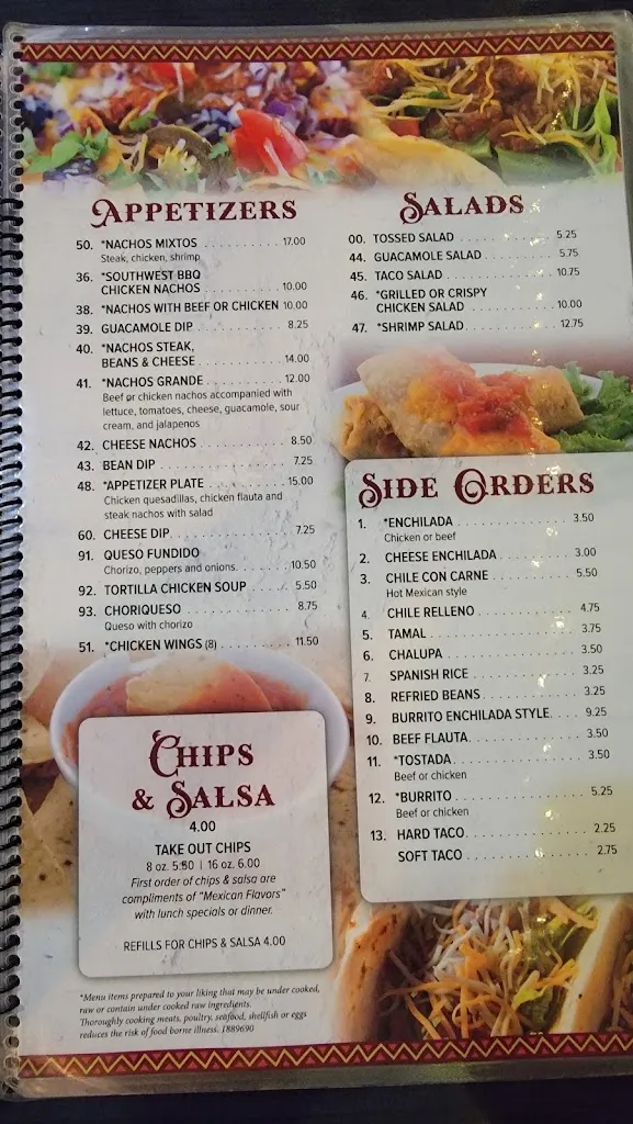 Menu_Mexican Flavors_Belle Vernon, PA_image_old_2