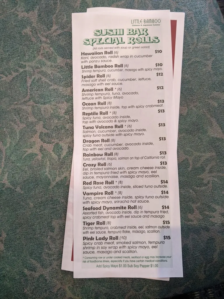 Menu_Little Bamboo Chinese Restaurant_Belle Vernon, PA_image_old_3