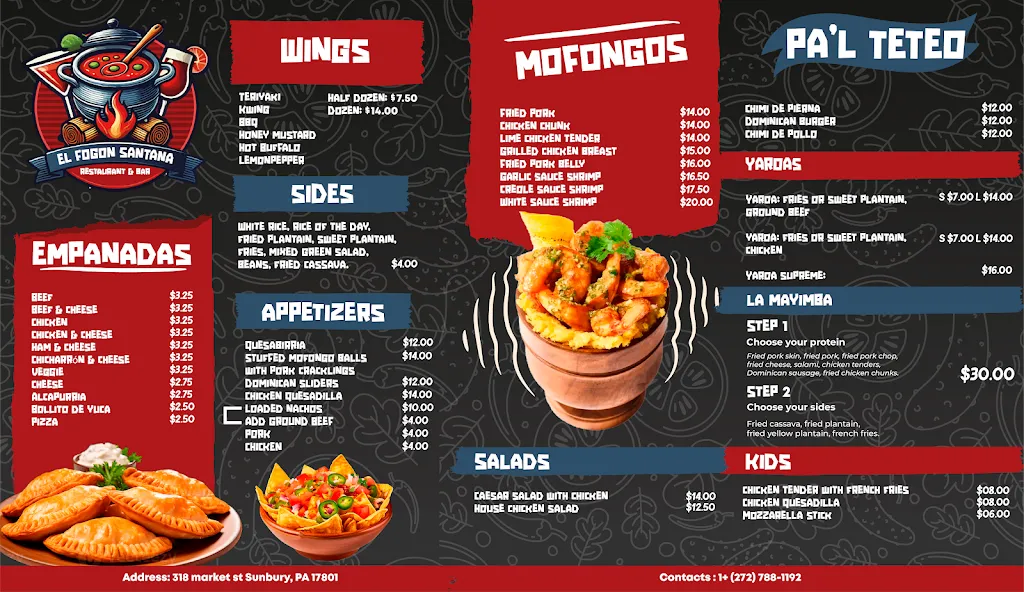 Menu_SANTANA'S SOULFRITO_Sunbury, PA_image_old_1