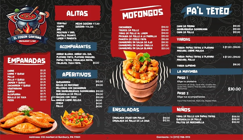 Menu_SANTANA'S SOULFRITO_Sunbury, PA_image_old_3