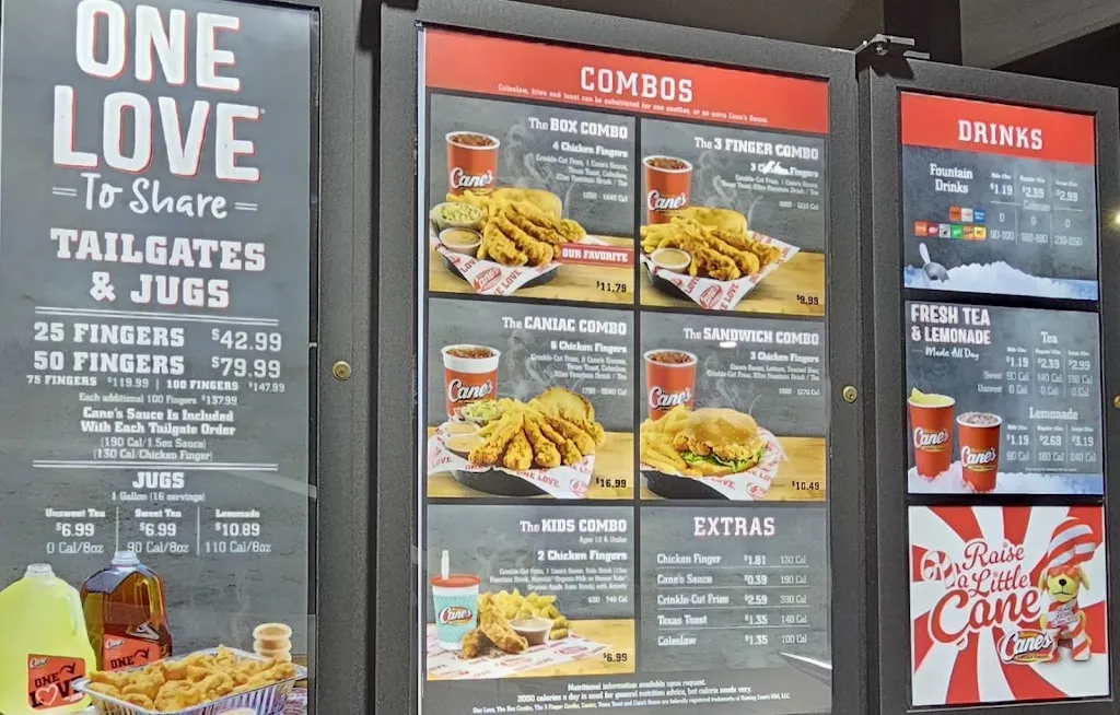 Menu_Raising Cane's Chicken Fingers_North Versailles Township, PA_image_old_1