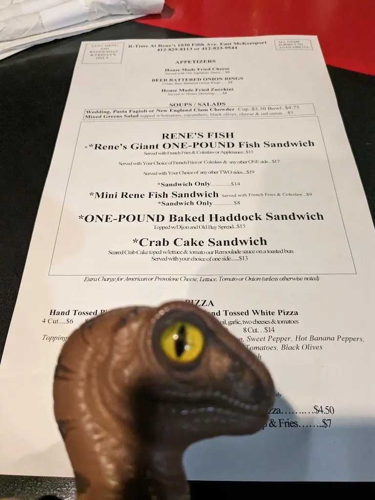 Menu_R-Time at Rene's_East McKeesport, PA_image_old_1