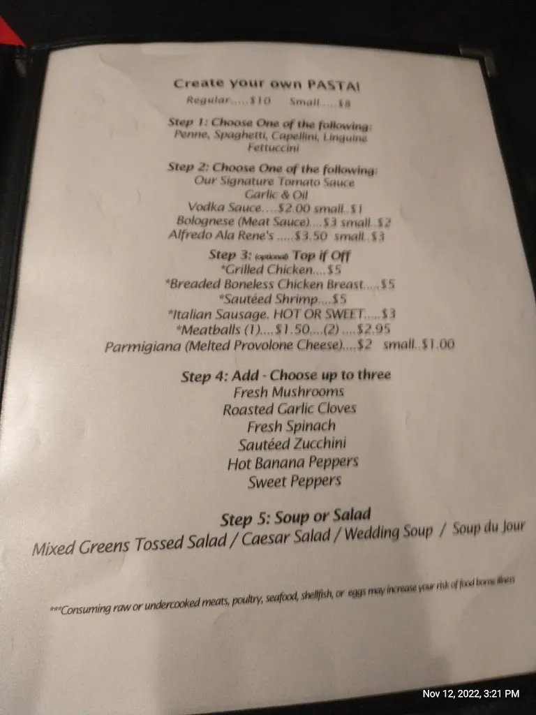 Menu_R-Time at Rene's_East McKeesport, PA_image_old_2