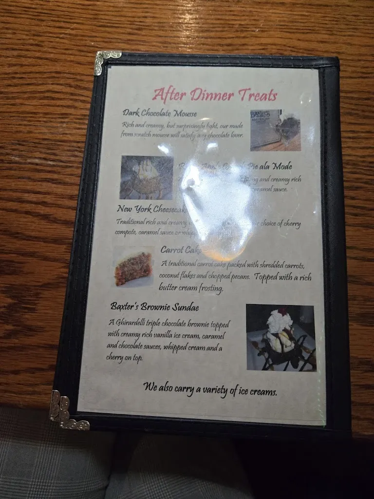 Menu_Baxter's American Grille_Paoli, PA_image_old_2
