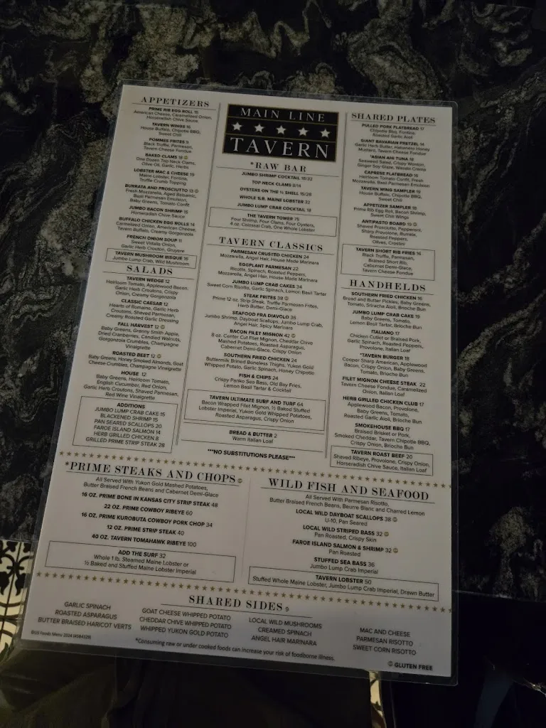 Menu_Main Line Tavern_Paoli, PA_image_old_1