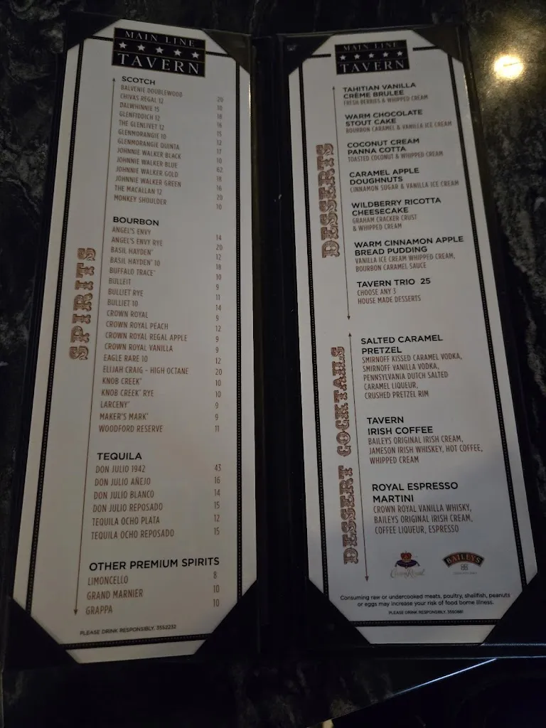 Menu_Main Line Tavern_Paoli, PA_image_old_3