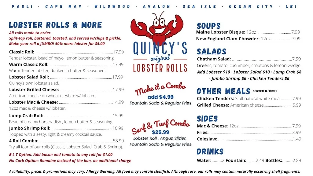 Menu_Quincy's Original Lobster Rolls_Paoli, PA_image_old_1