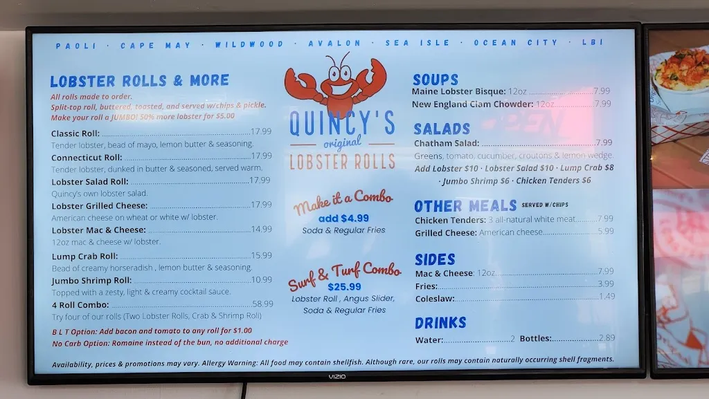 Menu_Quincy's Original Lobster Rolls_Paoli, PA_image_old_2