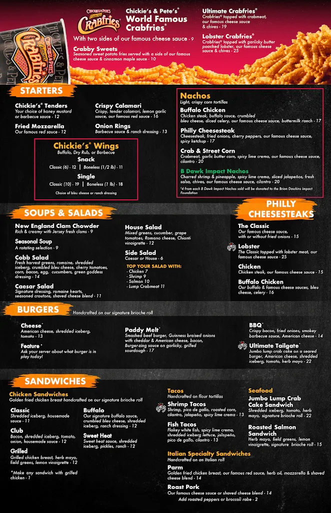 Menu_Chickie's & Pete's_Malvern, PA_image_old_1