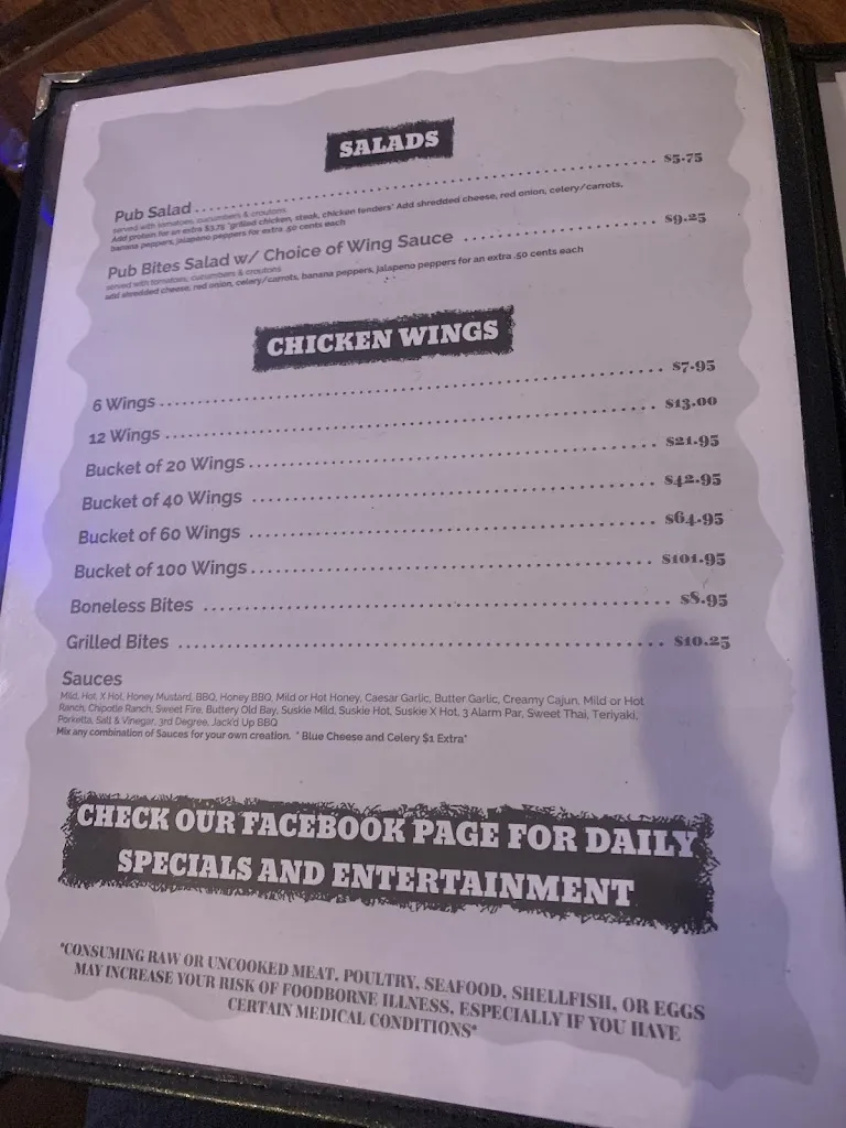 Menu_Plains Pub_Plains, PA_image_old_1