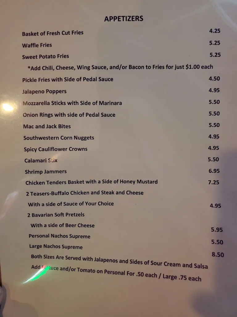 Menu_Plains Pub_Plains, PA_image_old_2