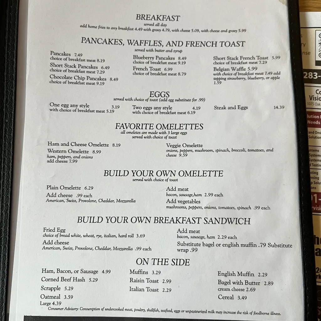 Menu_D's Diner_Plains, PA_image_old_3