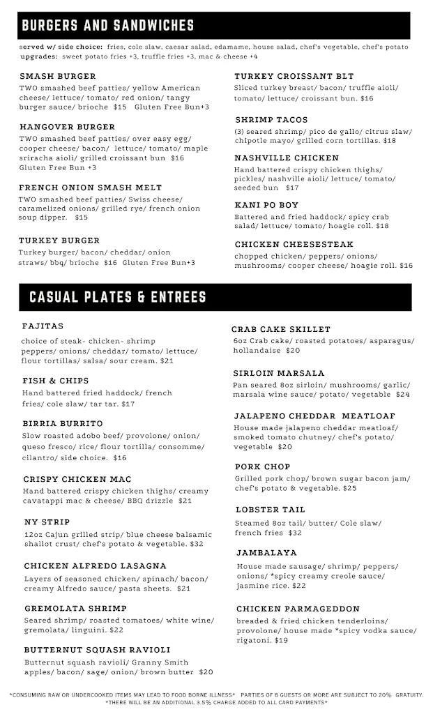 Menu_River Grille_Wilkes-Barre, PA_image_old_1