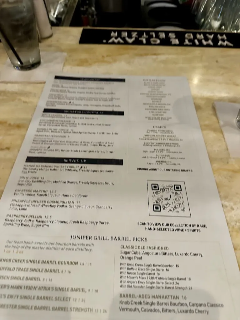 Menu_Juniper Grill - Pleasant Hills_Pittsburgh, PA_image_old_2