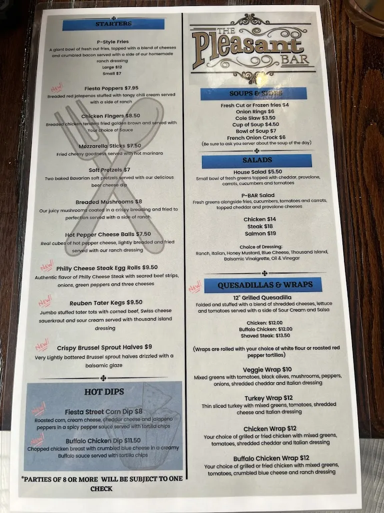 Menu_Pleasant Bar_32 Old Clairton Rd, Pleasant_image_old_1