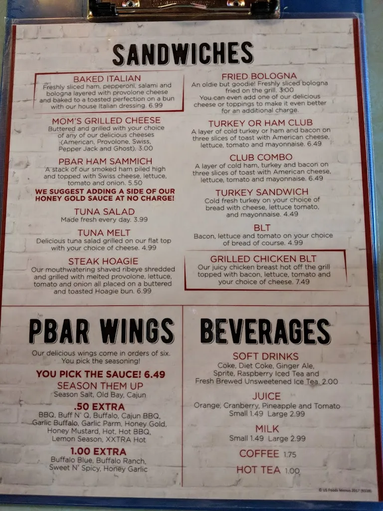 Menu_Pleasant Bar_32 Old Clairton Rd, Pleasant_image_old_3