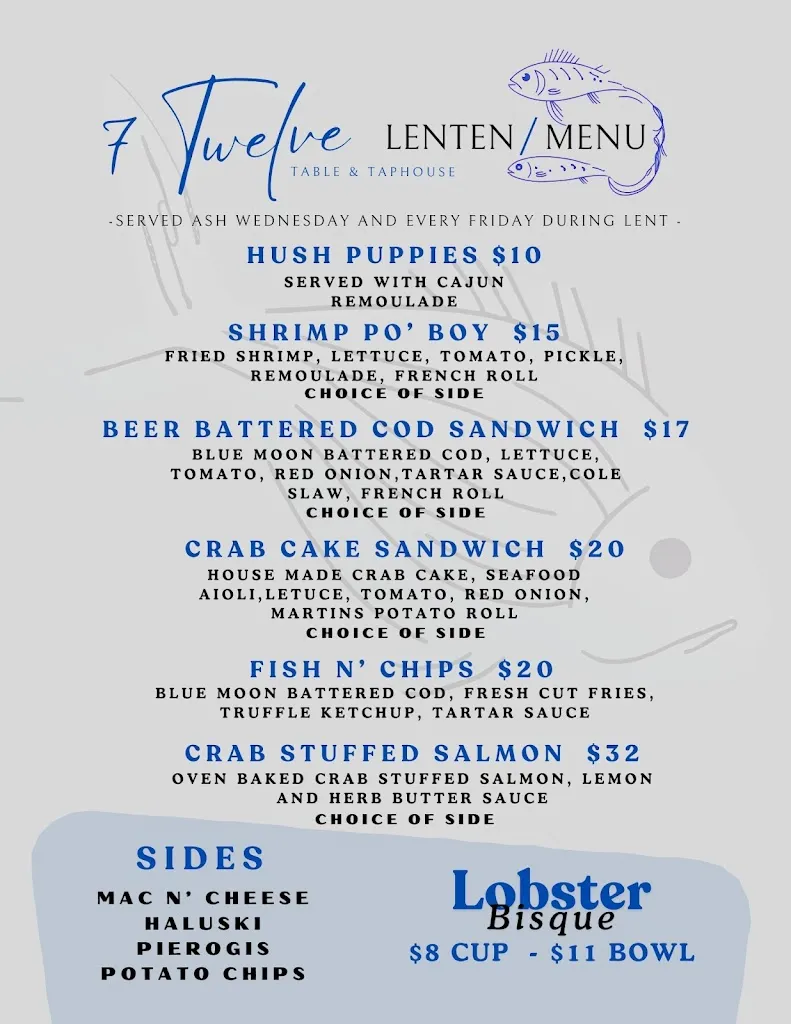 Menu_7 Twelve Table and Taphouse_Pittsburgh, PA_image_old_1
