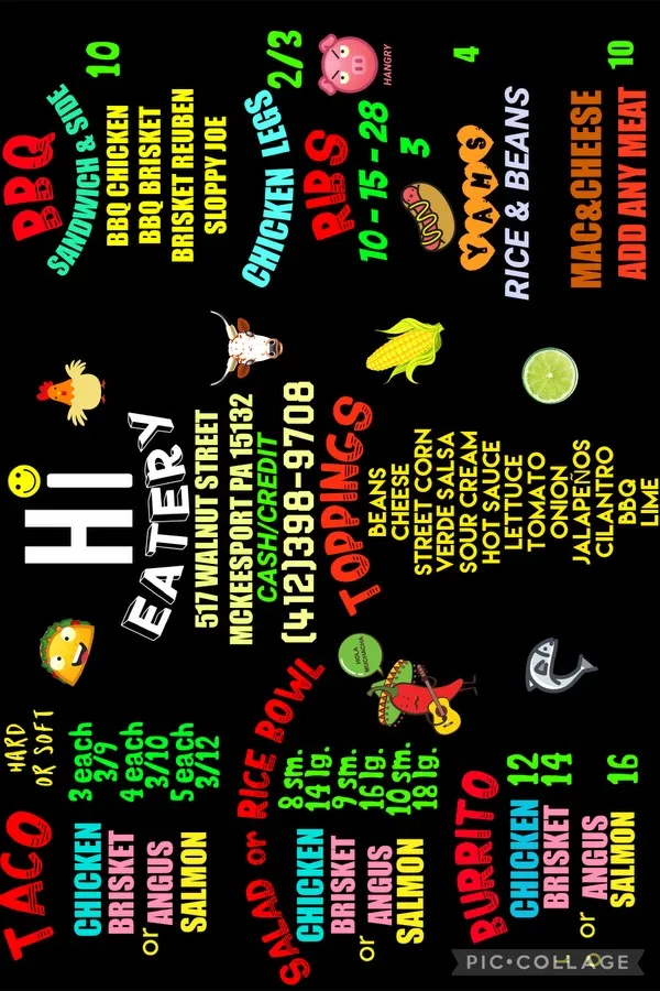 Menu_Hi Eatery_McKeesport, PA_image_old_1
