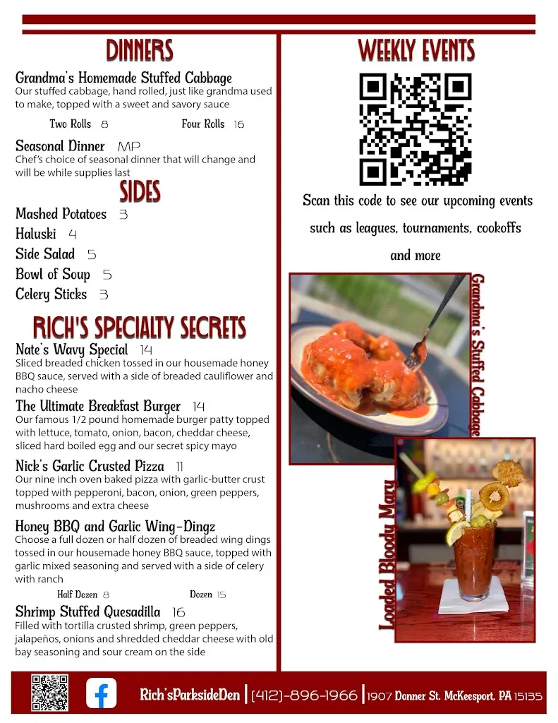 Menu_Rich's Parkside Den Inc_McKeesport, PA_image_old_2