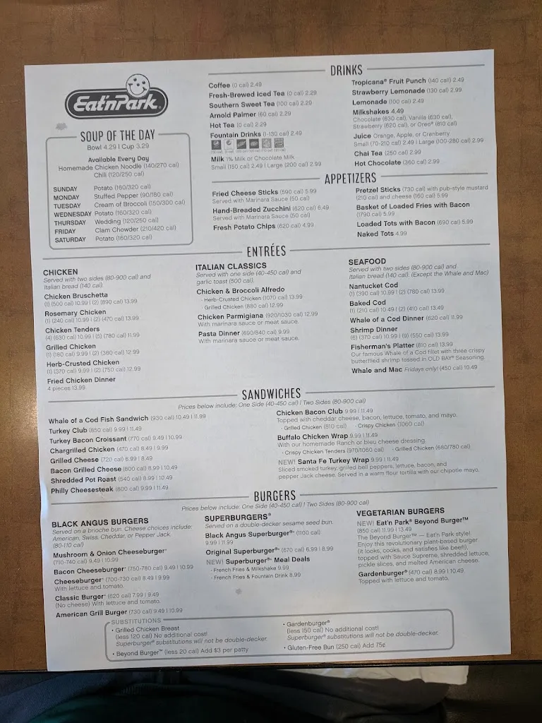Menu_Eat'n Park_McKeesport, PA_image_old_1
