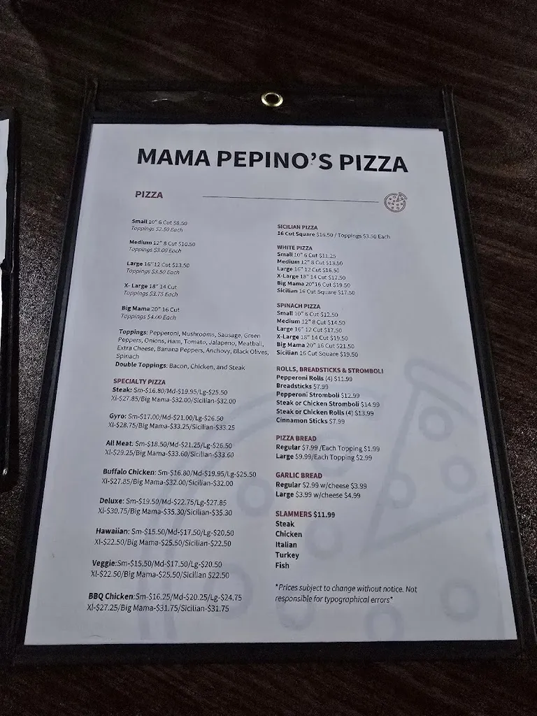 Menu_Mama Pepino's Pizza & Pub_Glassport, PA_image_old_3