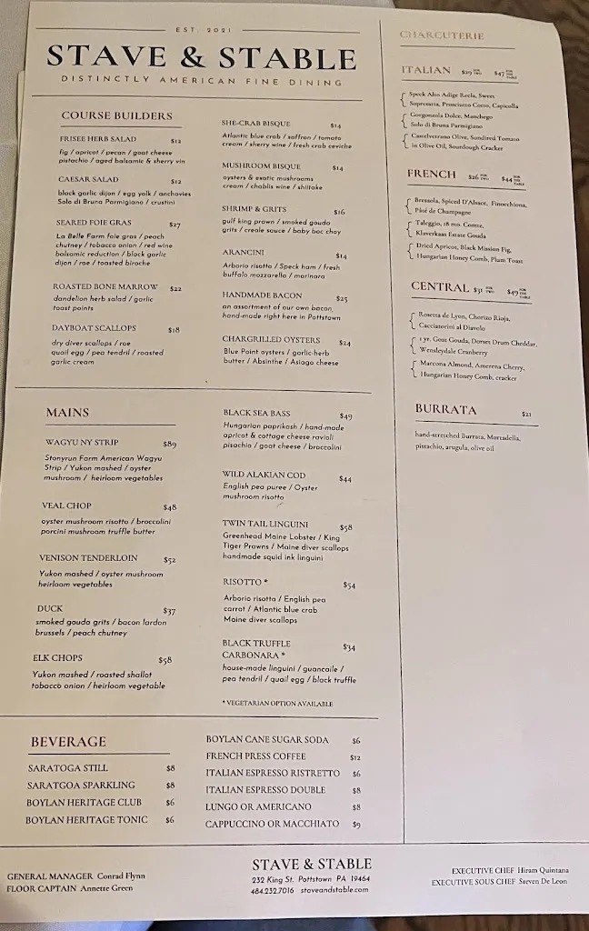 Menu_Stave and Stable_Pottstown, PA_image_old_2