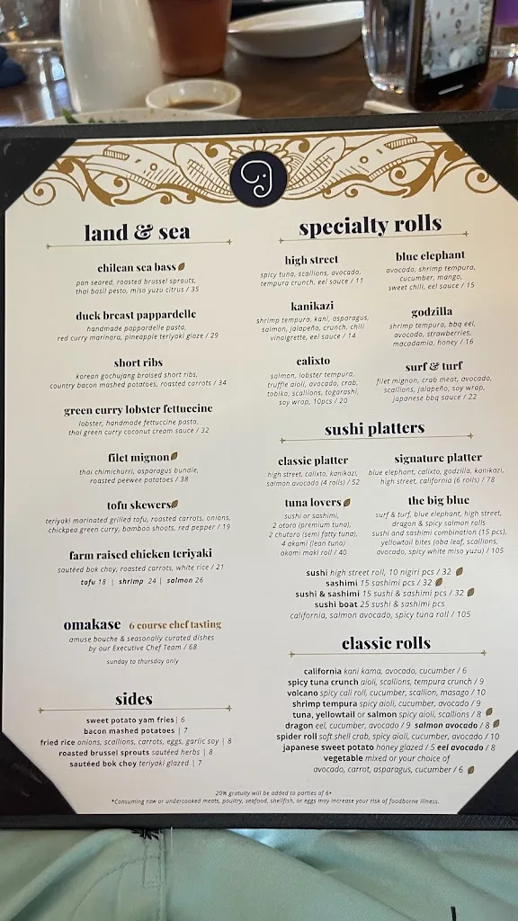 Menu_The Blue Elephant Pottstown_Pottstown, PA_image_old_2