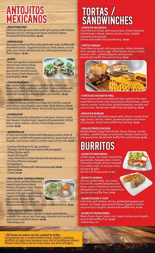 Menu_El Guacamole_Pottstown, PA_image_old_1