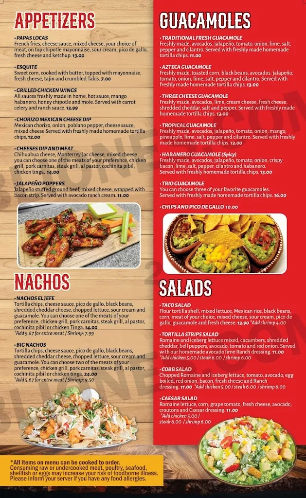 Menu_El Guacamole_Pottstown, PA_image_old_3