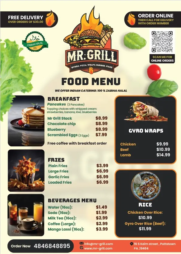 Menu_Mr Grill_Pottstown, PA_image_old_1