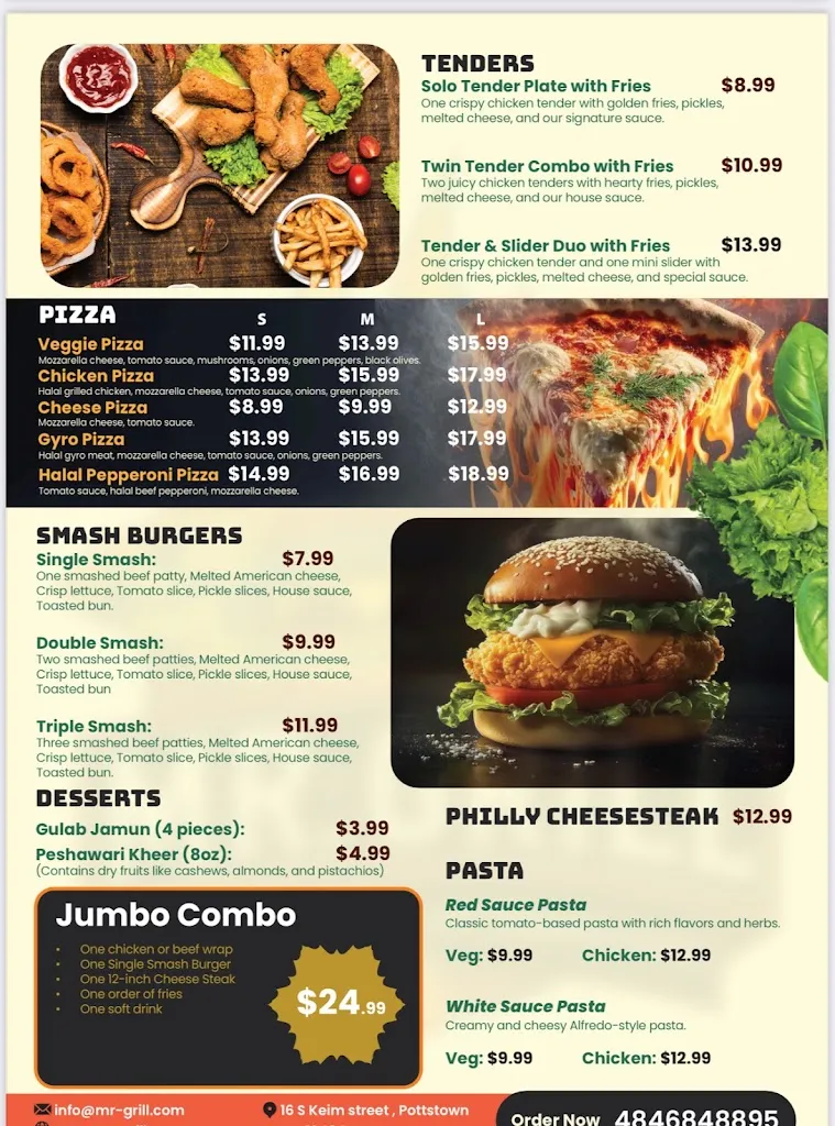 Menu_Mr Grill_Pottstown, PA_image_old_2
