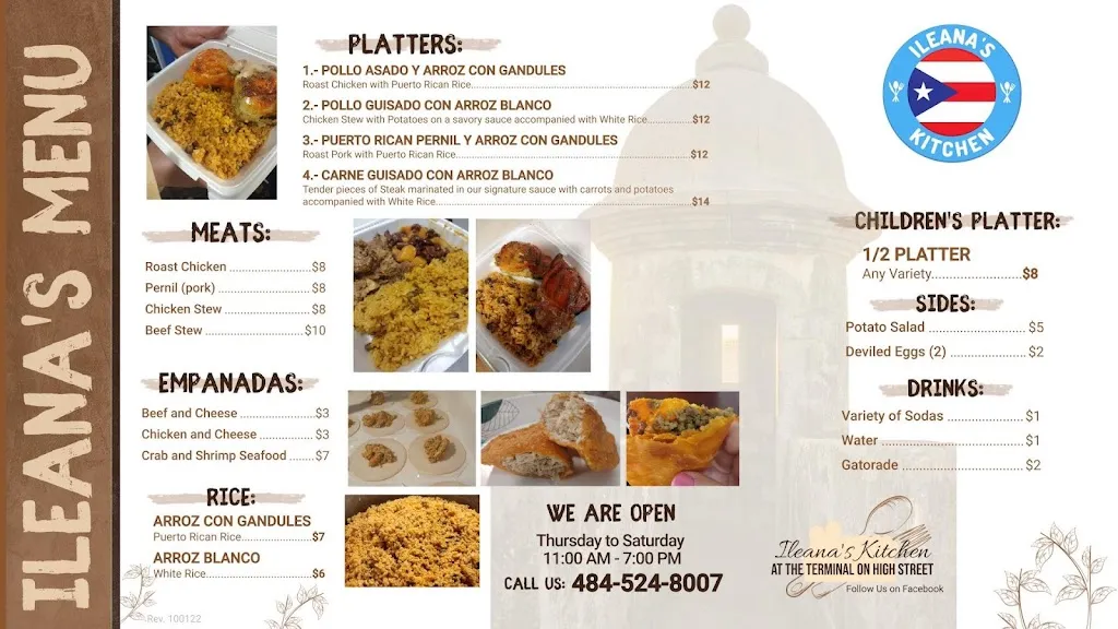 Menu_Ileana's Kitchen_Pottstown, PA_image_old_1