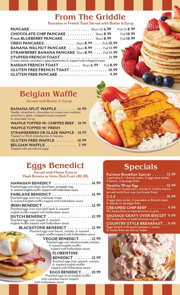 Menu_Fairlane Diner_7340 PA-61, Pottsville_image_old_3